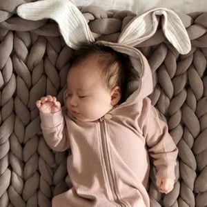 LALA Rabbit Suit in Powder Pink